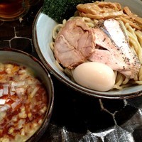 「【限定】海老つけそば（大盛400ｇ）＋味玉」@特級鶏蕎麦 龍介の写真