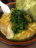 「ほうれん草ラーメン+中盛り+ライス」@せい家 五反野店の写真