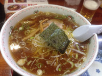 「Bセット(醤油ラーメン、餃子3個)」@一圓 上石神井店の写真