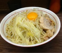 「小ラーメン汁無し」@ラーメン二郎 横浜関内店の写真