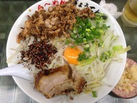 「ぎ朗汁ナシ（ヤサイニンニク）+ビール」@らーめん ぎょうてん屋 海老名店の写真