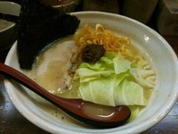 「熟成練り醤油ラーメン＋麦酒etc」@『   』（無銘）の写真