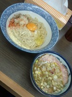 「【限定】アンチョビたるたるのかま玉つけそば」@頓知房の写真