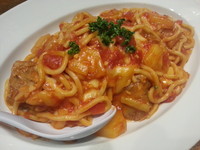 「【アキラ式パスタ】ハワイアン￥780＋ビール￥500」@ラーメンアキラの写真