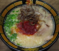 「天然とんこつラーメン＋きくらげ」@一蘭 名古屋鳴海店の写真