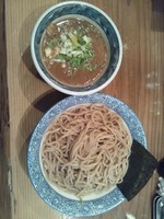 「濃厚味玉入りつけ麺(胚芽麺)(大盛)(あつもり)」@道玄坂マンモスの写真
