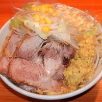「プチ二郎（650円）＋しょうが（現金 50円）＋ニンニク」@ラーメン二郎 八王子野猿街道店2の写真