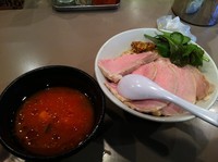 「肉の日：旨みたっぷりミネストローネスープとテルエル豚のつけ麺」@つけ麺 五ノ神製作所の写真