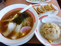 「極旨醤油らーめんランチセット（735円）」@幸楽苑 ひたちなか店の写真