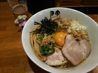 「あえそば（全卵）＋ビール＆etc」@中華そば田家 ふくふくの写真
