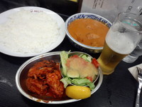 「タンドリーチキンセット（バターチキン・生ビール）1700円」@デリー 上野店の写真