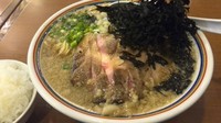 「背脂煮干そば　900円＋岩海苔　150円＋ライス（クーポン）」@ラーメン暁（＾＾）の写真