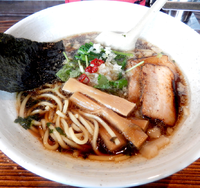 「モチ豚背ｱﾌﾞらー麺 関ヶ原溜まり風味・改（限定、850円）」@啜磨専科の写真