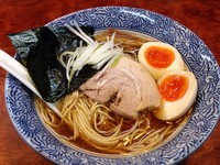「味玉芳醇香味鶏そば（醤油）￥730」@自家製太麺 元気屋の写真