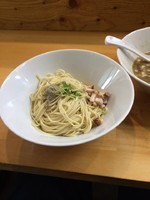 「特濃煮干しソバ白+和え玉」@煮干中華ソバ イチカワの写真