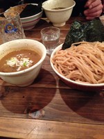 「濃厚豚骨醤油つけ麺　大盛り」@吉田製麺店の写真