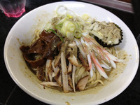 「まぜにぼ 大盛り850円（裏メニュー）」@長尾中華そば 西バイパス店の写真