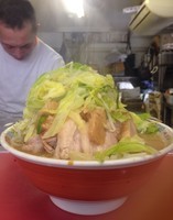 「大ラーメンダブル豚入り（950円）ヤサイアブラニンニク」@ラーメン二郎 ひばりヶ丘駅前店の写真