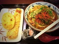 「かけうどん【280円】その他諸々」@丸亀製麺 天王洲アイル店の写真