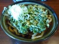 「春菊天うどん　390円」@そば処 ながみの写真