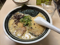「みそ玉子とじラーメン750円+ランチサービスごはん無料」@とんこつラーメン 一番星 名駅店の写真