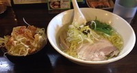 「白醤油らーめん＋半ネギ丼(650円＋250円)」@東京醤油ラーメン 味。の写真