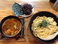 「博多つけ麺（大盛）+海苔+キクラゲ」@二代目 白神の写真