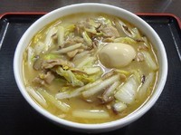 「菜麺:太麺（700円）＋味玉（100円）」@喜奴屋の写真