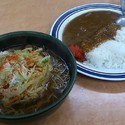 満腹セット(天ぷらそば+カレーライス)
