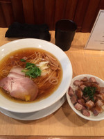 「煮干そば、肉飯し」@Japanese Soba Noodles 蔦の写真