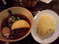 「〖日替わり〗ハンバーグとオムレツのスープカレー1,200円」@イエロースパイスの写真