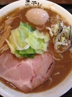 「こってり煮干しらーめん【７５０円】・大盛【１００円】・味玉」@煮干しらーめん青樹 立川店の写真