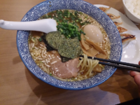 「大門ラーメン・あっさり・味玉付（野菜たっぷり餃子＋半ライス）」@ちょっと美味しい中華食堂大門 川口店の写真