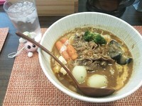 「【期間限定】しばふのカレーラーメン＋ランチライス」@麺 ten しばふの写真