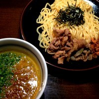 「鶏出汁味噌カレーつけ麺（300ｇ，追い飯付き）」@麺や 虎徹の写真