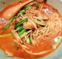 「激辛肉にらラーメン(800円)」@食房 大邱の写真