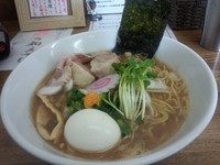 「煮干し中華そば\700＋味玉\100」@㐂九家の写真