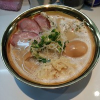 「鶏とろだく麺極」@鶏湯ラーメン ばふ。の写真