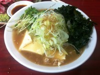 「豆腐あんかけ ラーメン 650円＋ハーフねぎ+さしみのつま」@九州大分ラーメン 麺恋亭 中華街店の写真