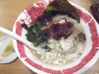 「濃厚鶏そば+替玉(850円)」@鶏そば 三むらの写真