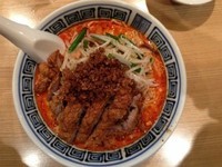 「排骨坦々麺３辛　1200円」@希須林 赤坂店の写真