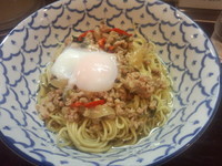 「カパオまぜそば850円」@づゅる麺 池田の写真