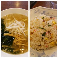 「半チャンラーメンセット850円」@中華 高伸の写真