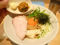 「濃厚卵のまぜSOBA」@Ginza Noodles むぎとオリーブの写真