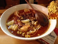 「トマト鶏湯麺 3辛」@トマトラーメン炎麺の写真