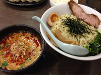 「つけ麺（みそ坦々）＋チャーシュー丼セット」@山びこの写真