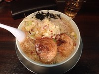 「潤次郎ラーメン　脂中盛り　ニンニク有り」@らーめん潤 亀戸店の写真