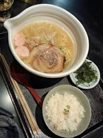 「銀笹塩ラーメン＋あおさのり＋半鯛めし」@麺処 銀笹の写真