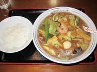 「広東麺＋小ライス　600円」@晴晴居酒屋の写真