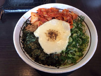 「キムチーズまぜそば」@濃厚担々麺 はなび 蟹江店の写真